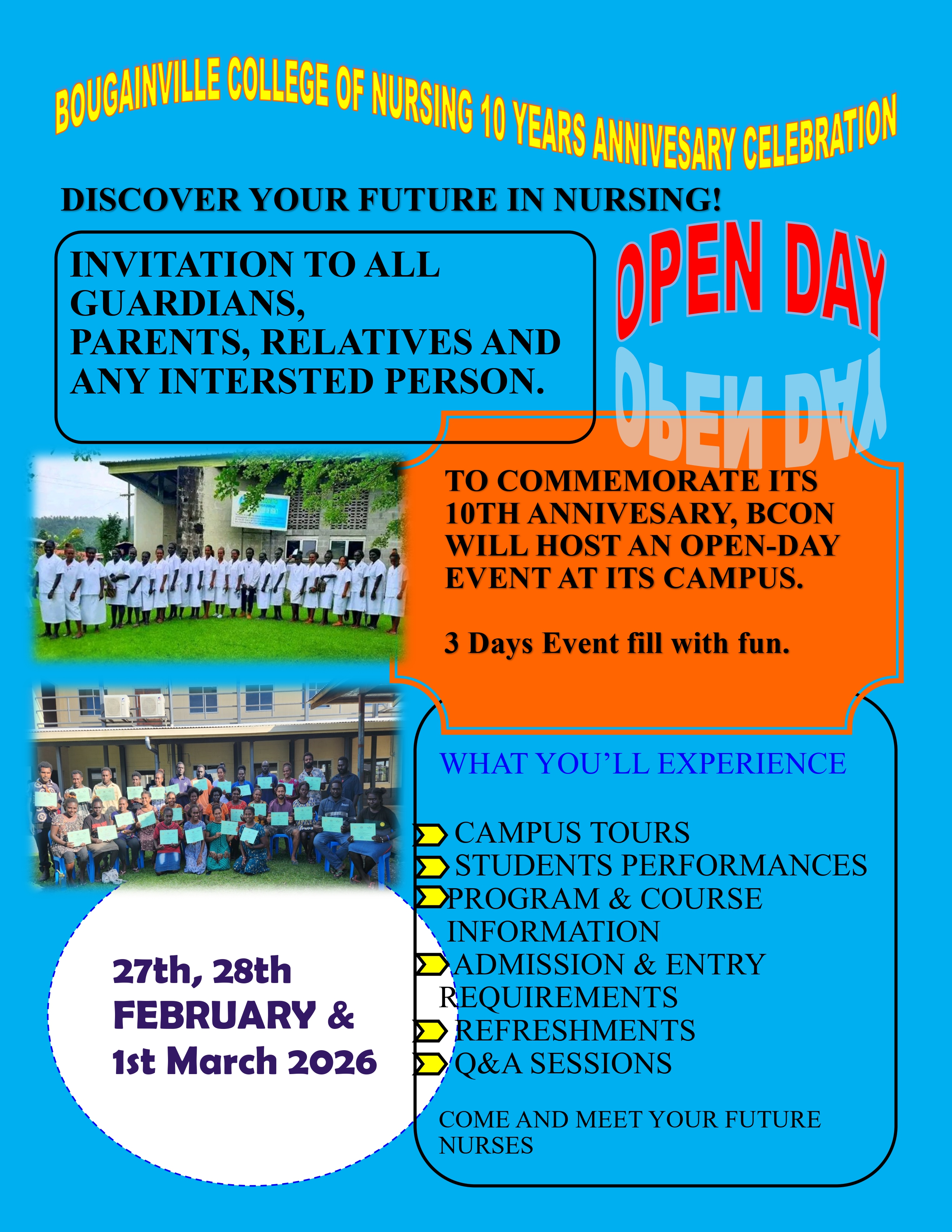 Bougainville College of Nursing – 10th Anniversary Celebration